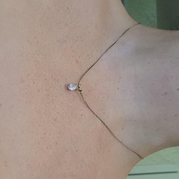 14K GF Teardrop pendant necklace - Picture 6 of 6